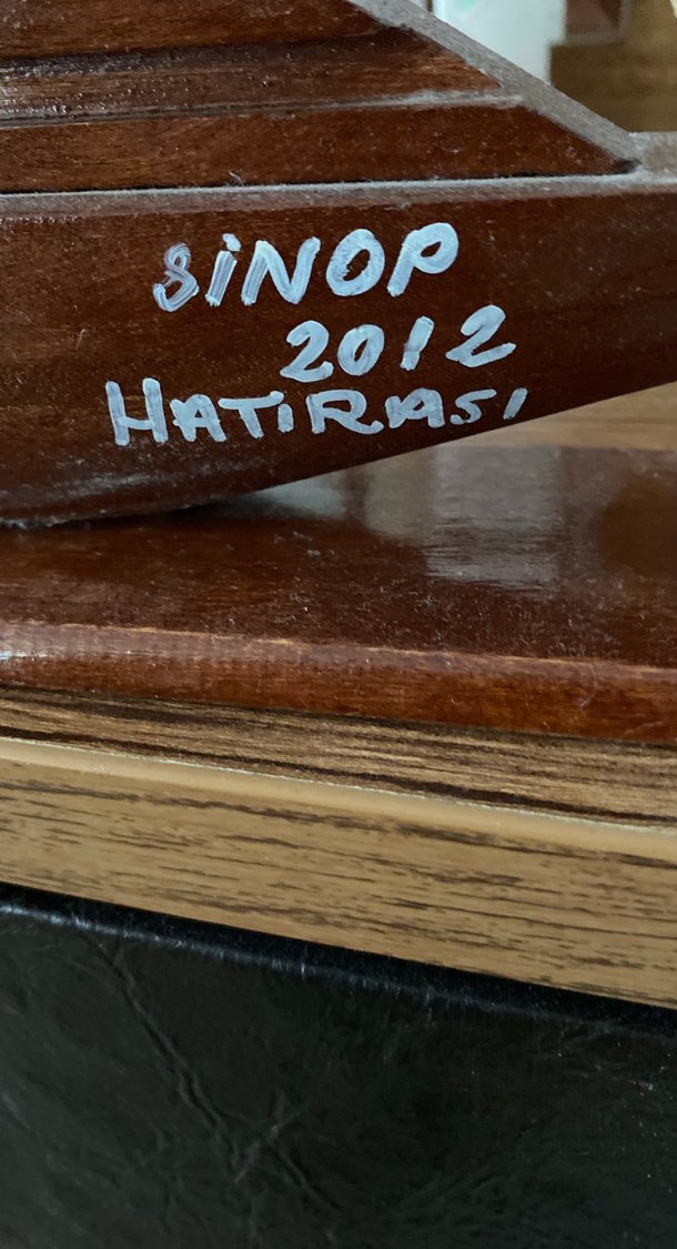 Koyu Kahverengi Ahşap Yelkenli Maket - Görsel 5