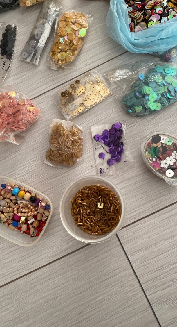 Bohem Tarzı Boncuk ve Payet Seti - Görsel 4