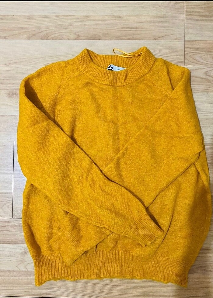 Zara Alpaka kadın yün kazak - Görsel 3