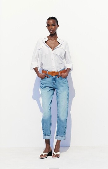 Zara Keten Karışımlı Gömlek