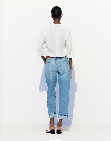 Zara Keten Karışımlı Gömlek - Görsel 2