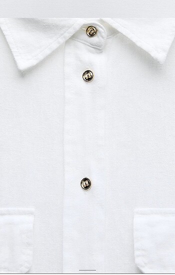 Zara Keten Karışımlı Gömlek - Görsel 5