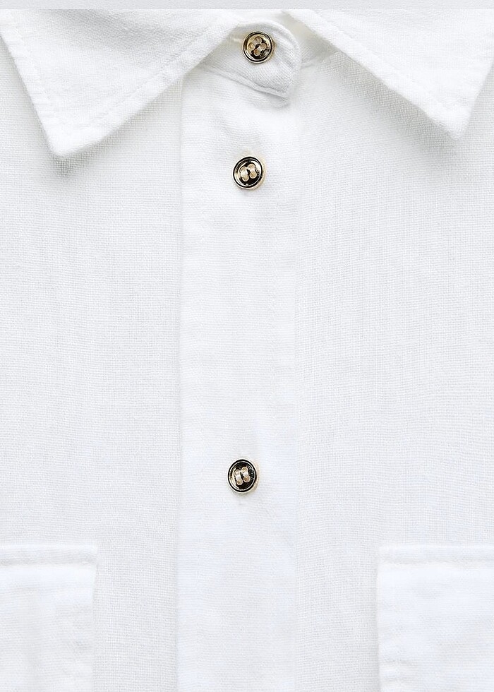 Zara Keten Karışımlı Gömlek - Görsel 5