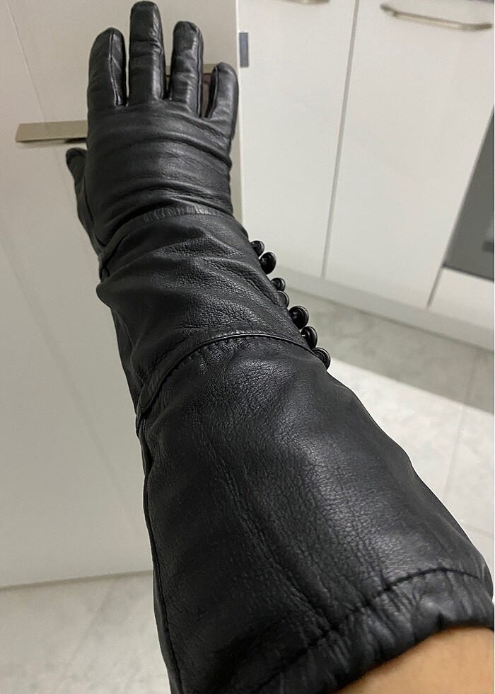 Kadın Orijinal Kuzu Deri Eldiven - Görsel 4