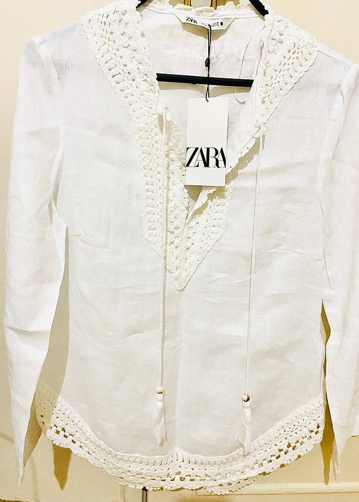 Zara Kadın Keten Bluz - Görsel 2