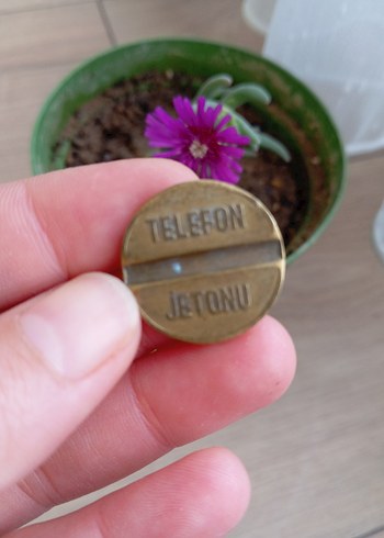 Bej Vintage Telefon Jetonu Hediyelik