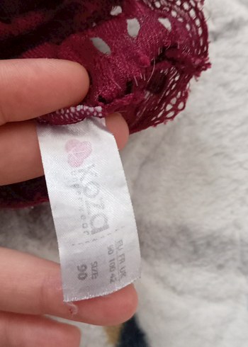 Diğer Bordo Mini Dantel Bralet