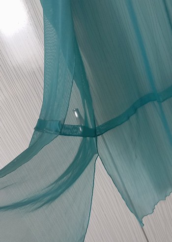 Turkuaz Drapeli Uzun Kadın Tunik - Görsel 2