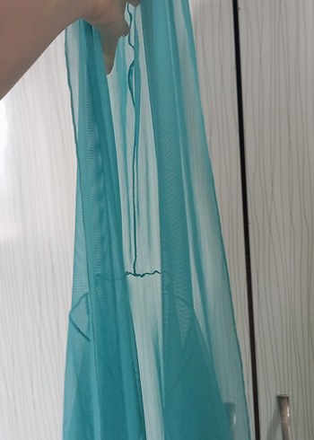 Turkuaz Drapeli Uzun Kadın Tunik - Görsel 8