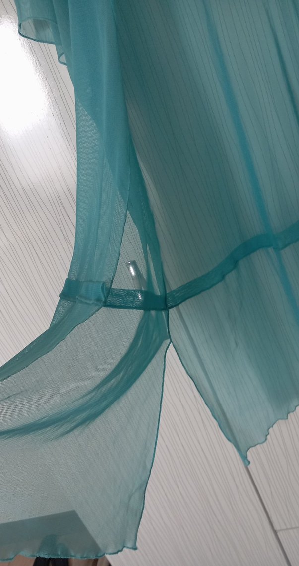 Turkuaz Drapeli Uzun Kadın Tunik - Görsel 2