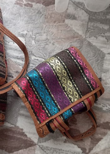 Etnik Desenli Çok Renkli Bebek Çantası - Görsel 8