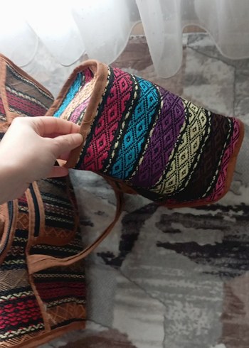 Etnik Desenli Çok Renkli Bebek Çantası - Görsel 7