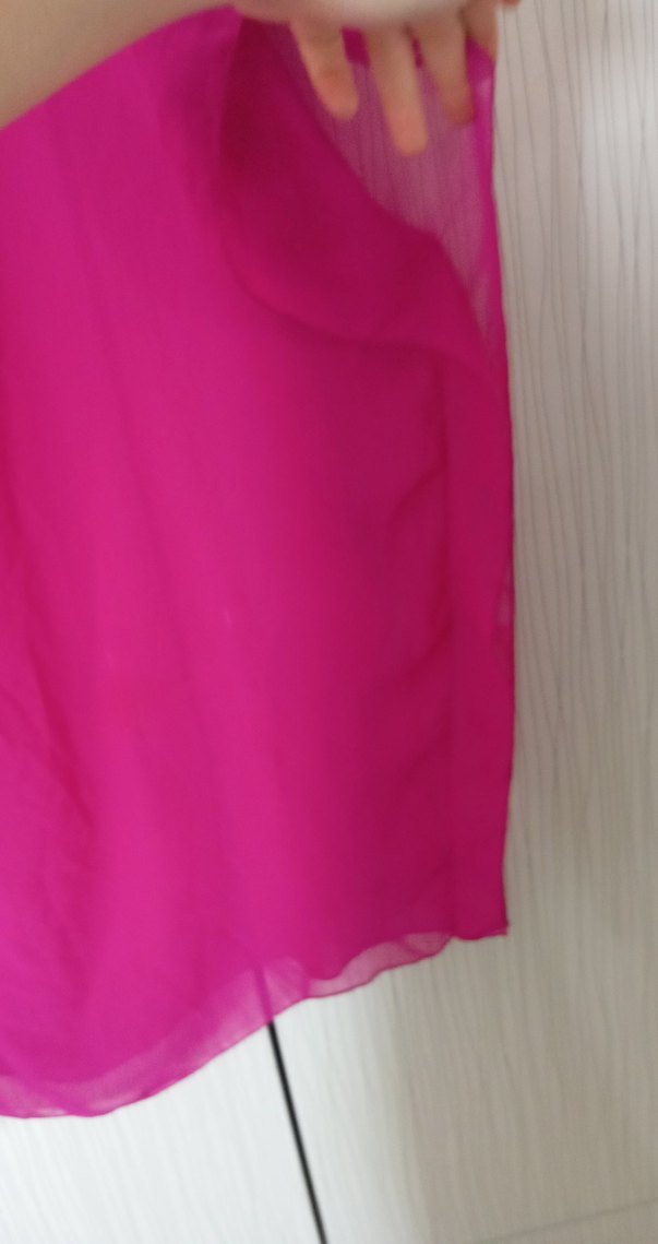 Pembe V Yaka Salaş Drapeli Kadın Bluz - Görsel 4