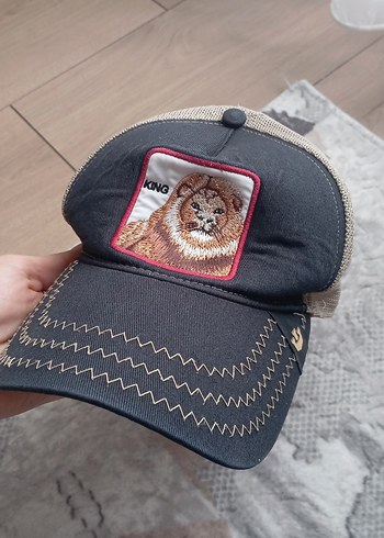 Gri Erkek Street Wear Şapka Aslan İşlemeli - Görsel 7