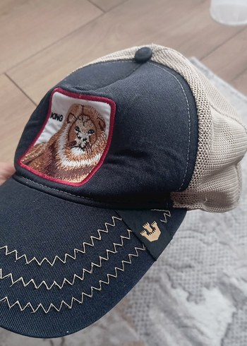 Gri Erkek Street Wear Şapka Aslan İşlemeli - Görsel 8