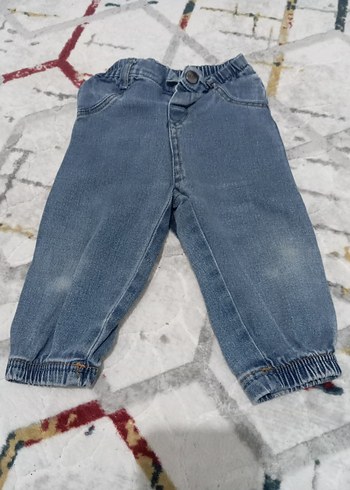 Erkek Çocuk Gri Mavi Loose Fit Denim Pantolon