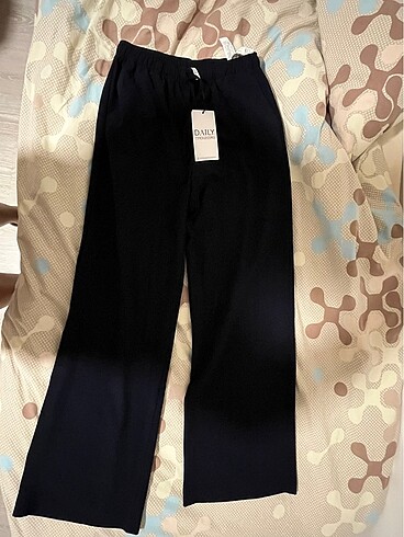 Stradivarius Stradivarius lacivert keten pantolon