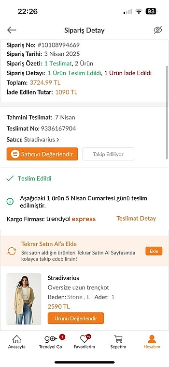 l Beden Stradivarius Kadın Kısa Trençkot
