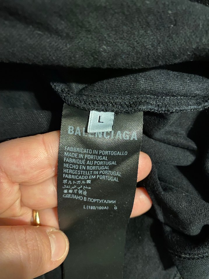 Balenciaga Siyah Uzun Kollu Erkek Tişört - Görsel 3