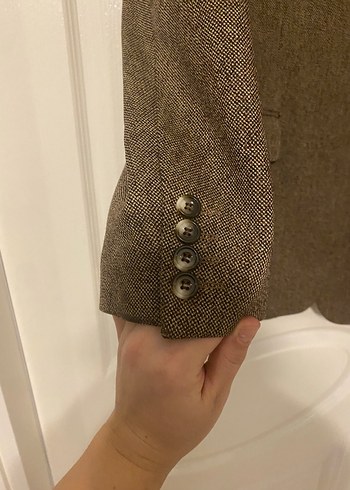 Kahverengi Vintage Erkek Yün Ceket - Görsel 2