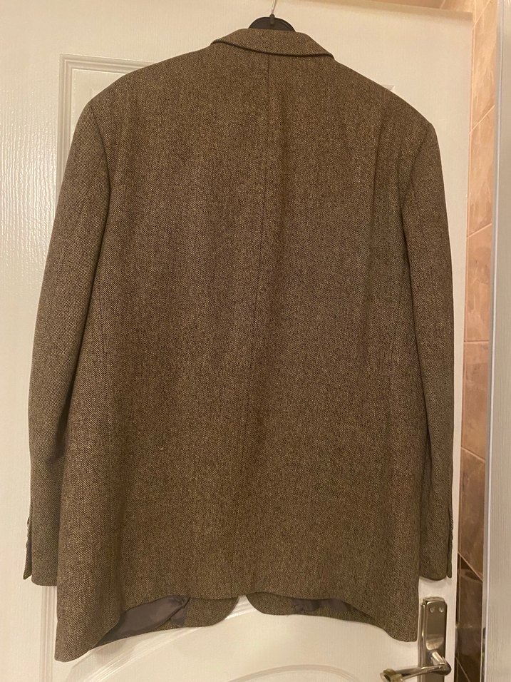 Kahverengi Vintage Erkek Yün Ceket - Görsel 4