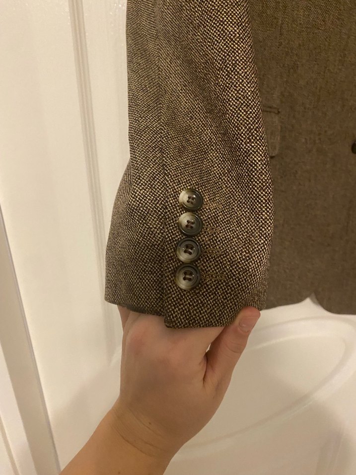 Kahverengi Vintage Erkek Yün Ceket - Görsel 2