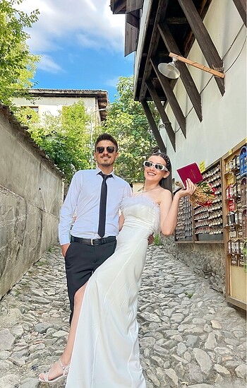 Trendyolmilla otrişli bridal abiye