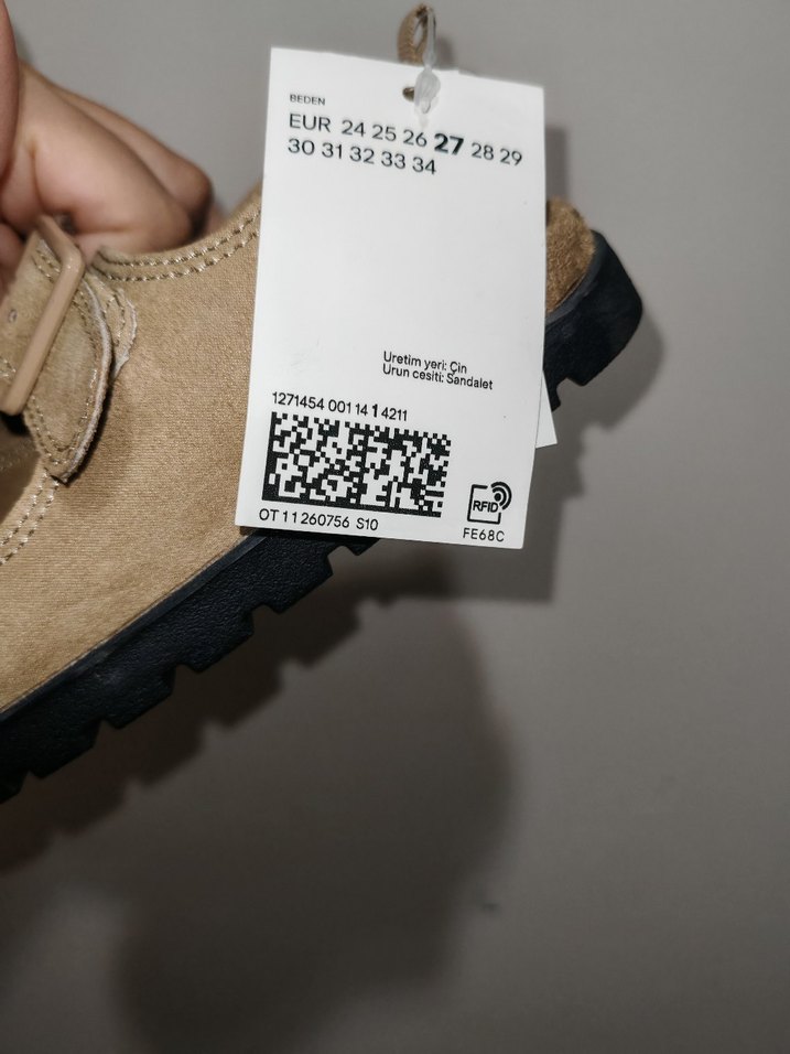 Bej Süet Tokalı Erkek Çocuk Terlik - Görsel 4