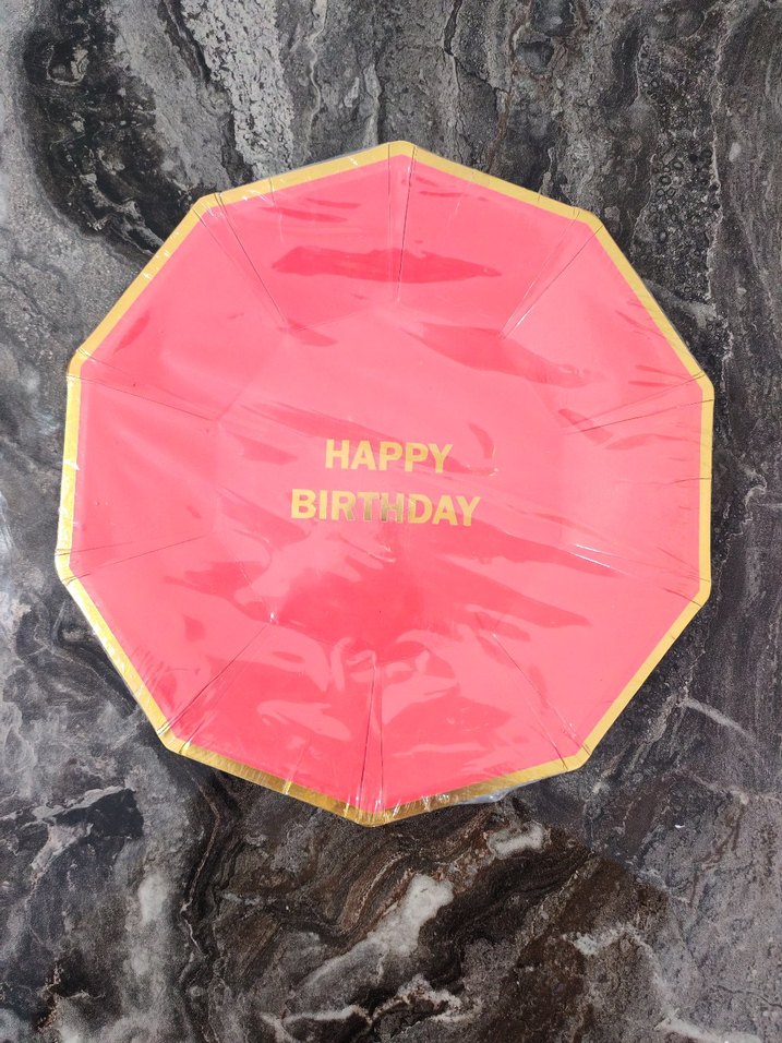 Beyaz Happy Birthday Parti Tabakları - Görsel 2