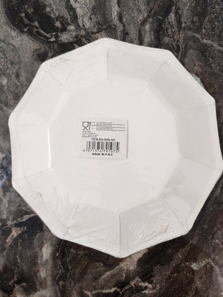 Beyaz Happy Birthday Parti Tabakları - Görsel 3