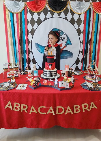 Kırmızı Sihirbaz Parti Süslemeleri - Görsel 3