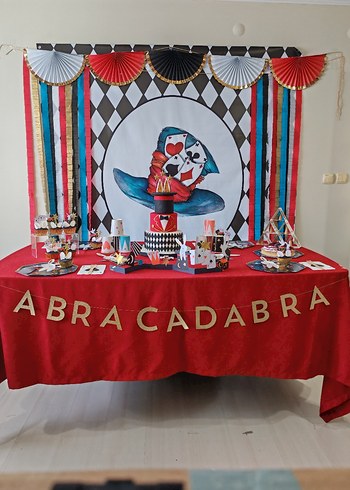 Kırmızı Sihirbaz Parti Süslemeleri - Görsel 2