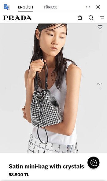  Beden Prada mini bag with crystals