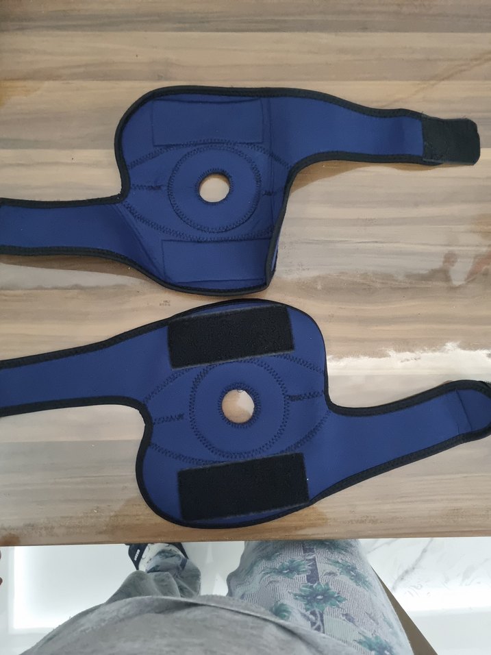 Mavi Biker Dizlikler Velcro Bantlı - Görsel 5