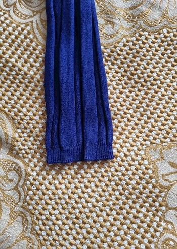 Mavi Boğazlı Örgü Kadın Kazak - Görsel 6