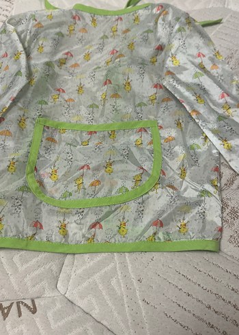 Baskılı Gri Bebek Önlüğü - Görsel 2