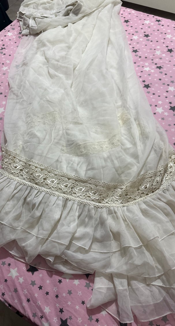 Beyaz Nakışlı tül perde - Görsel 2