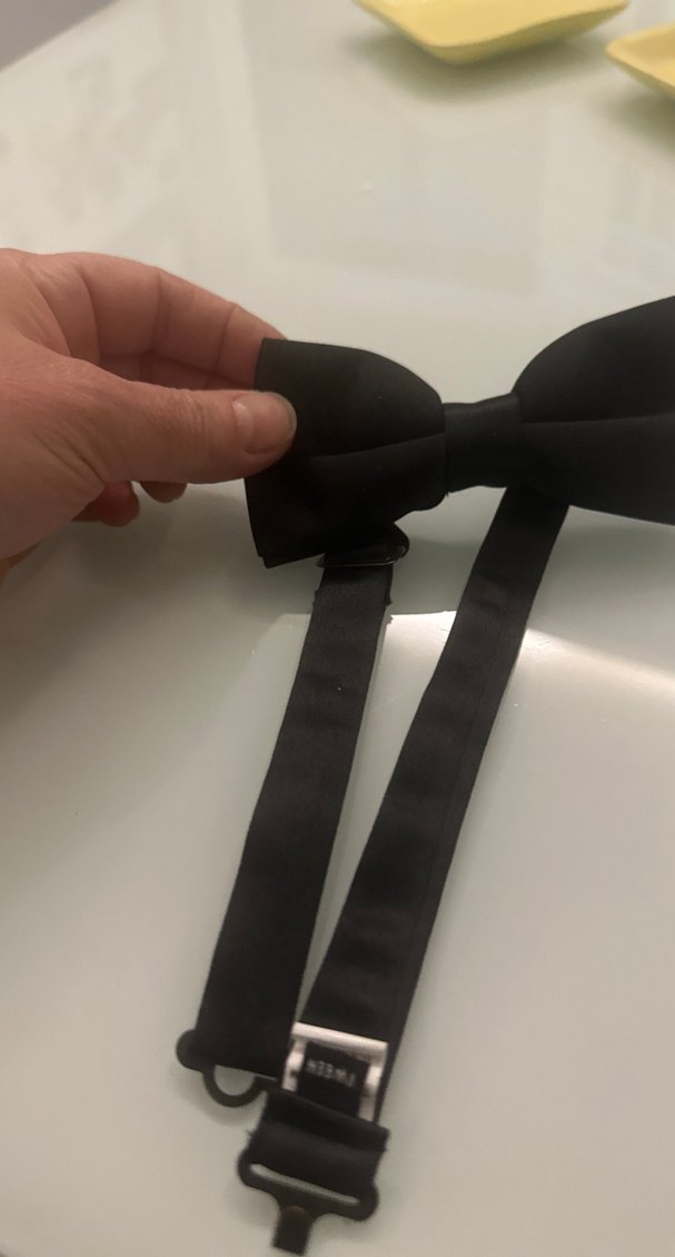 Siyah Düz Erkek Papyon - Görsel 2