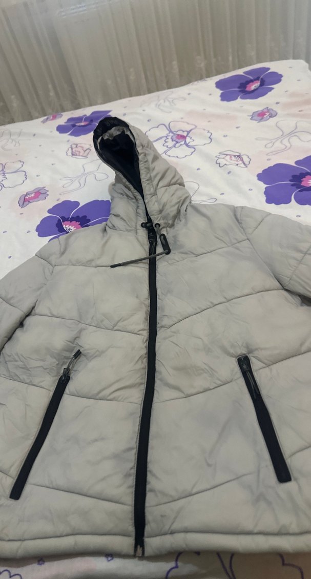 Gri Erkek Street Wear Mont - Görsel 2