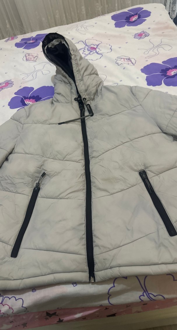 Gri Erkek Street Wear Mont - Görsel 3