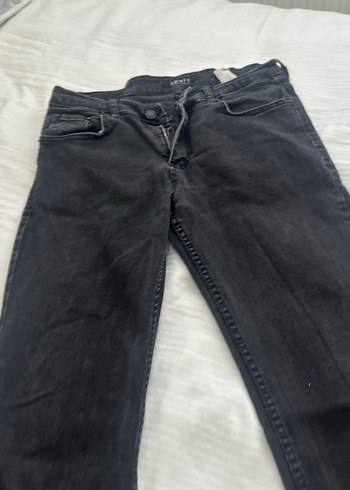 Gri Düğmeli Erkek Denim Pantolon - Görsel 3