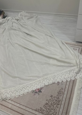 Beyaz 4 metre tül perde - Görsel 3