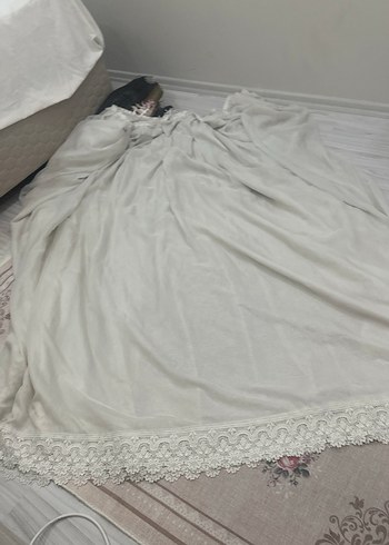 Beyaz 4 metre tül perde - Görsel 2