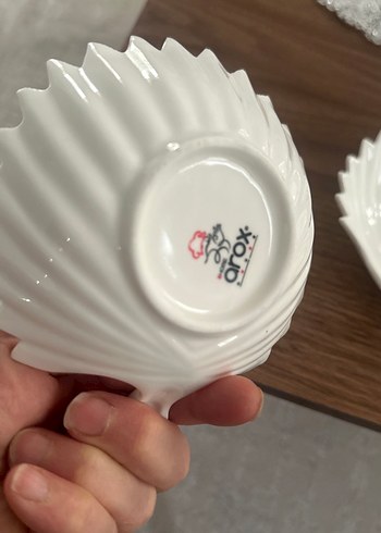 Beyaz Kabuk Desenli Tabak Seti - Görsel 4