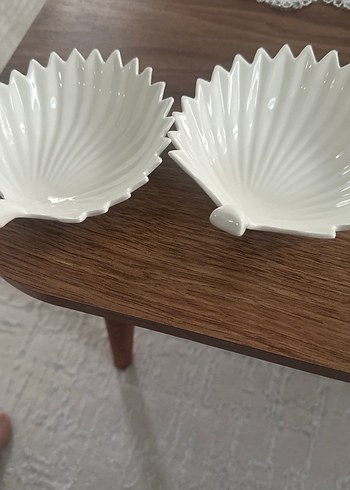 Beyaz Kabuk Desenli Tabak Seti - Görsel 2