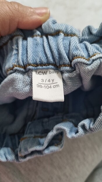 4 Yaş Beden mavi Renk Kız Çocuk pantalon
