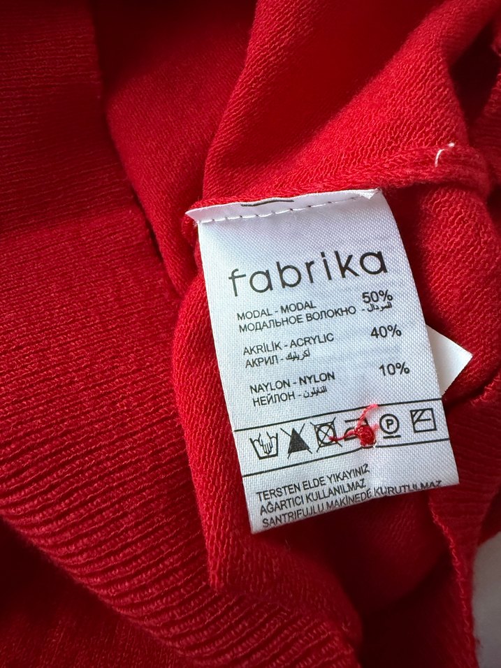 Fabrika Kırmızı Kadın Hırka - Görsel 5