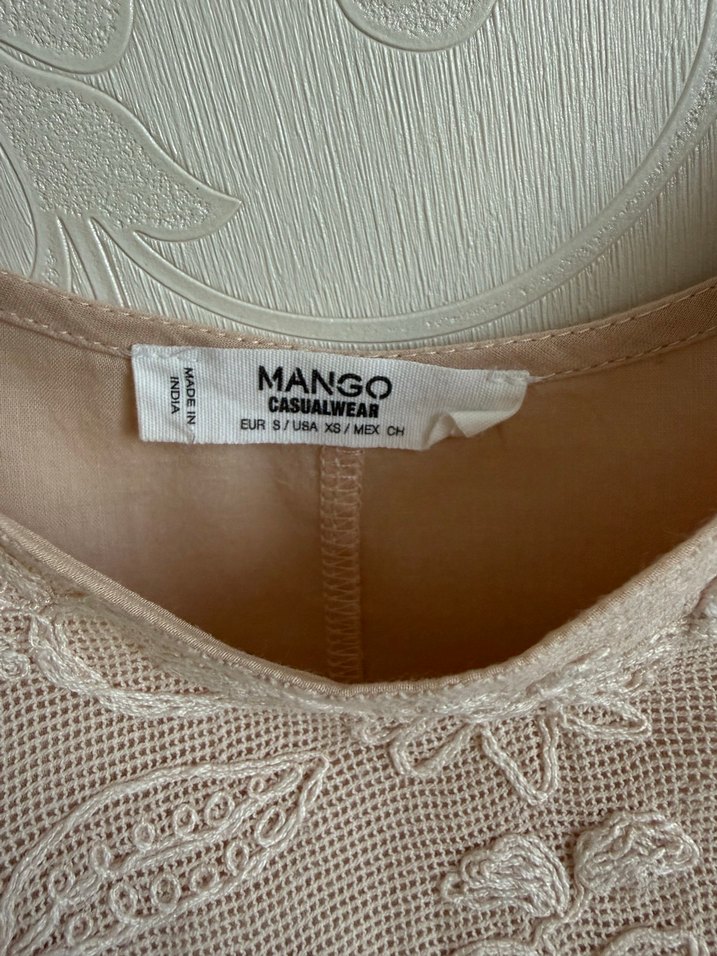 Mango Nakışlı  Top - Görsel 3