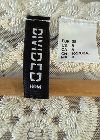 H&M Nakışlı Dantel Bluz - Görsel 4