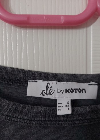 Gri Keten Kadın Tişört Kısa Kollu - Görsel 2